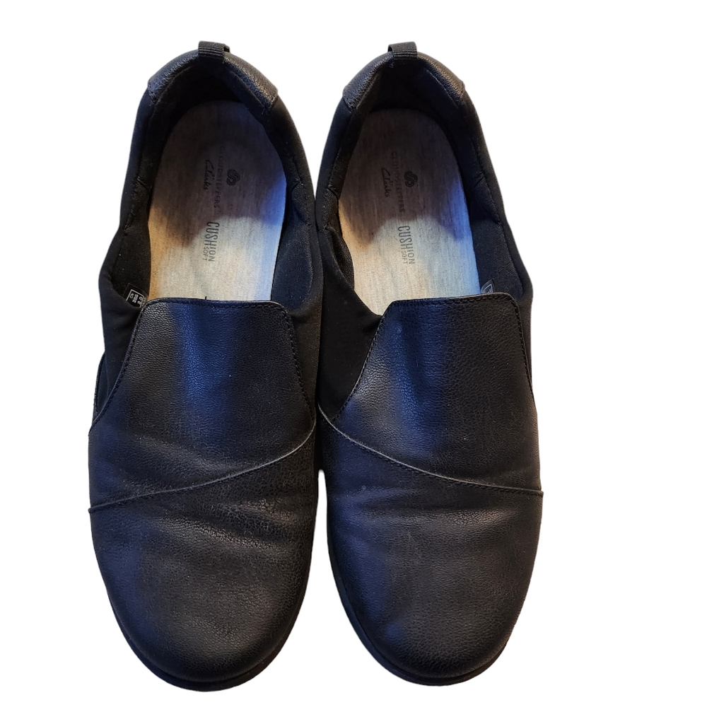 Clarks Cloudsteppers Women's Black Comfortable Walking Loafer Shoes Size 9.5W